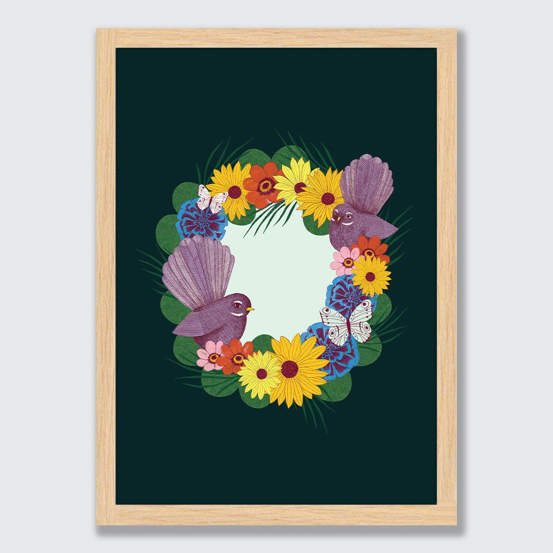 Lost Paradise Piwakawaka Art Print by Crissie Rodda