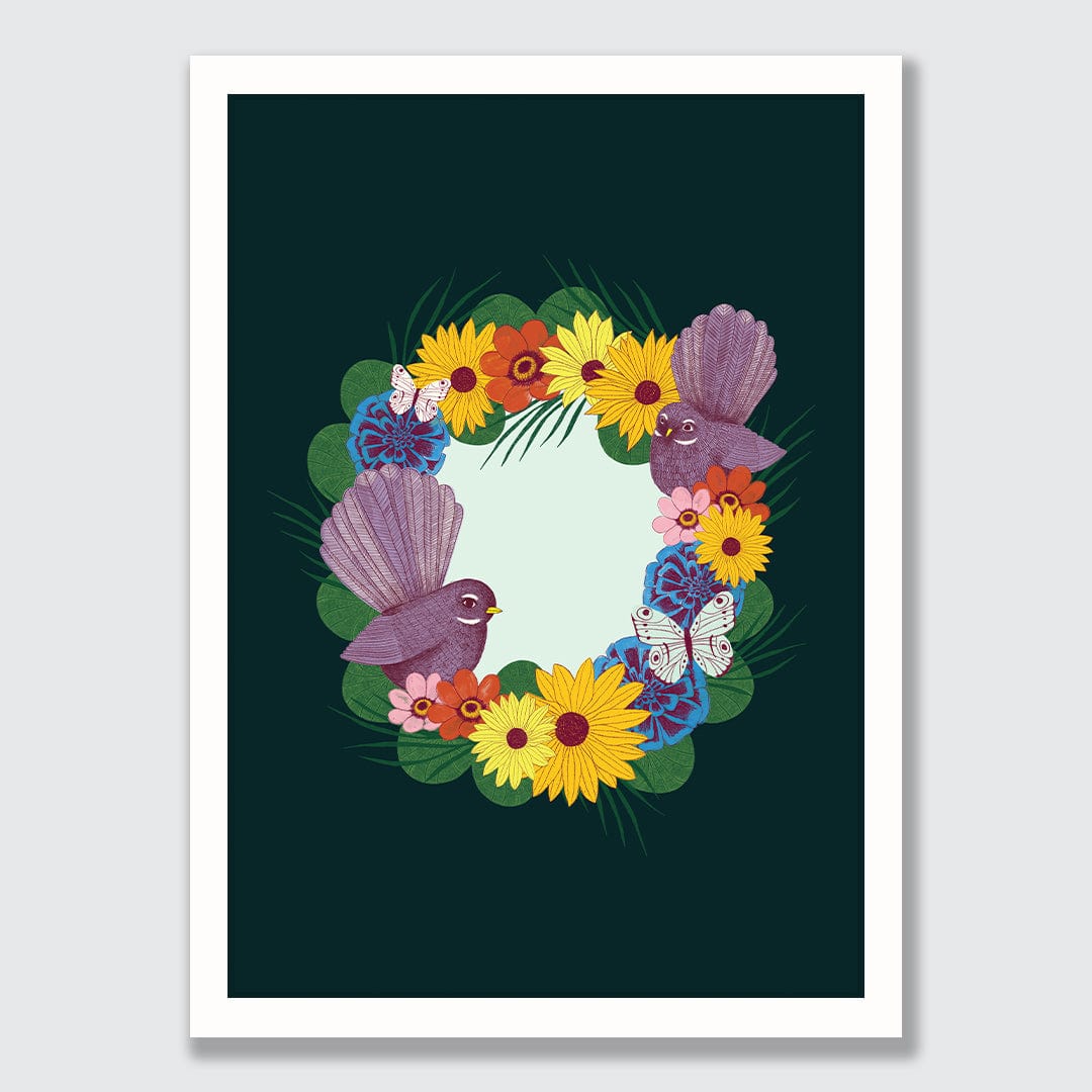 Lost Paradise Piwakawaka Art Print by Crissie Rodda