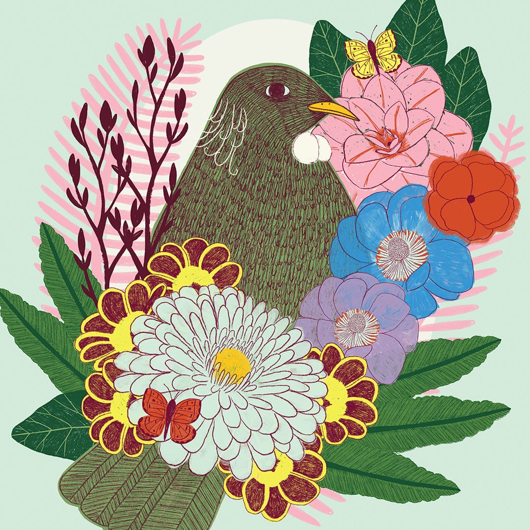 Lost Paradise Tui Art Print by Crissie Rodda