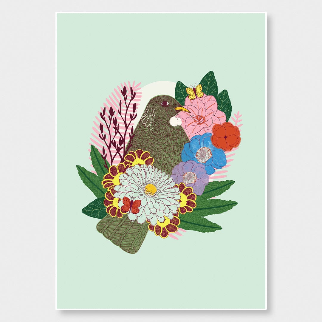 Lost Paradise Tui Art Print by Crissie Rodda