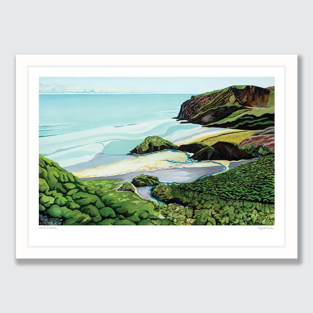 Low Tide at Anawhata Art Print by Guy Harkness