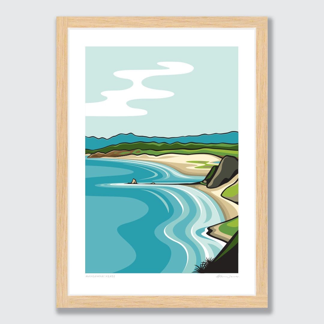 Mangawhai Heads Art Print by Glenn Jones