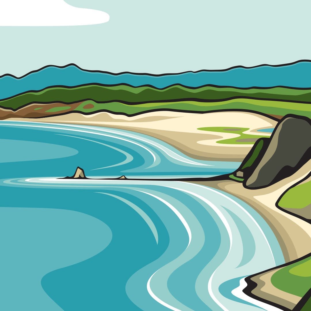 Mangawhai Heads Art Print by Glenn Jones