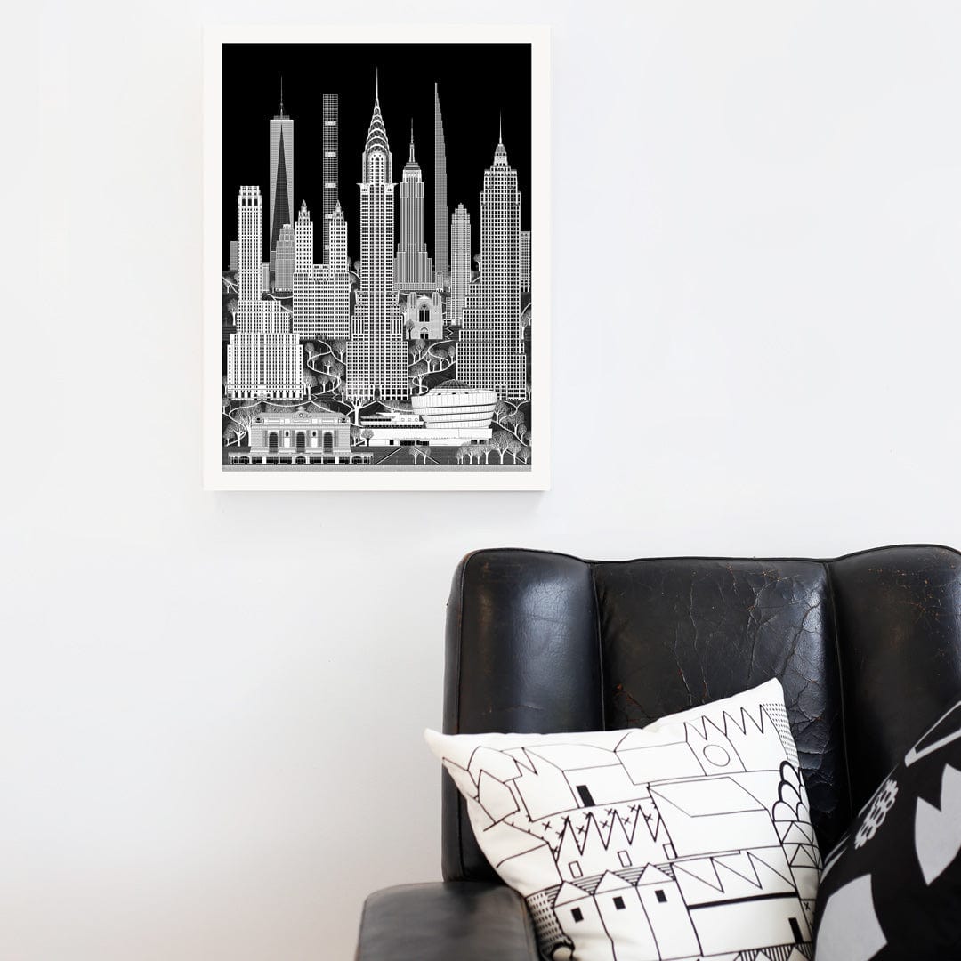 Manhattan Reimagined Art Print by Glenn Mulholland
