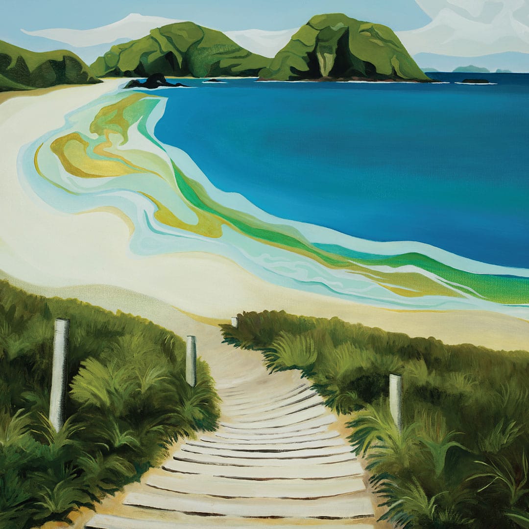 Matapouri Beach Art Print by Guy Harkness