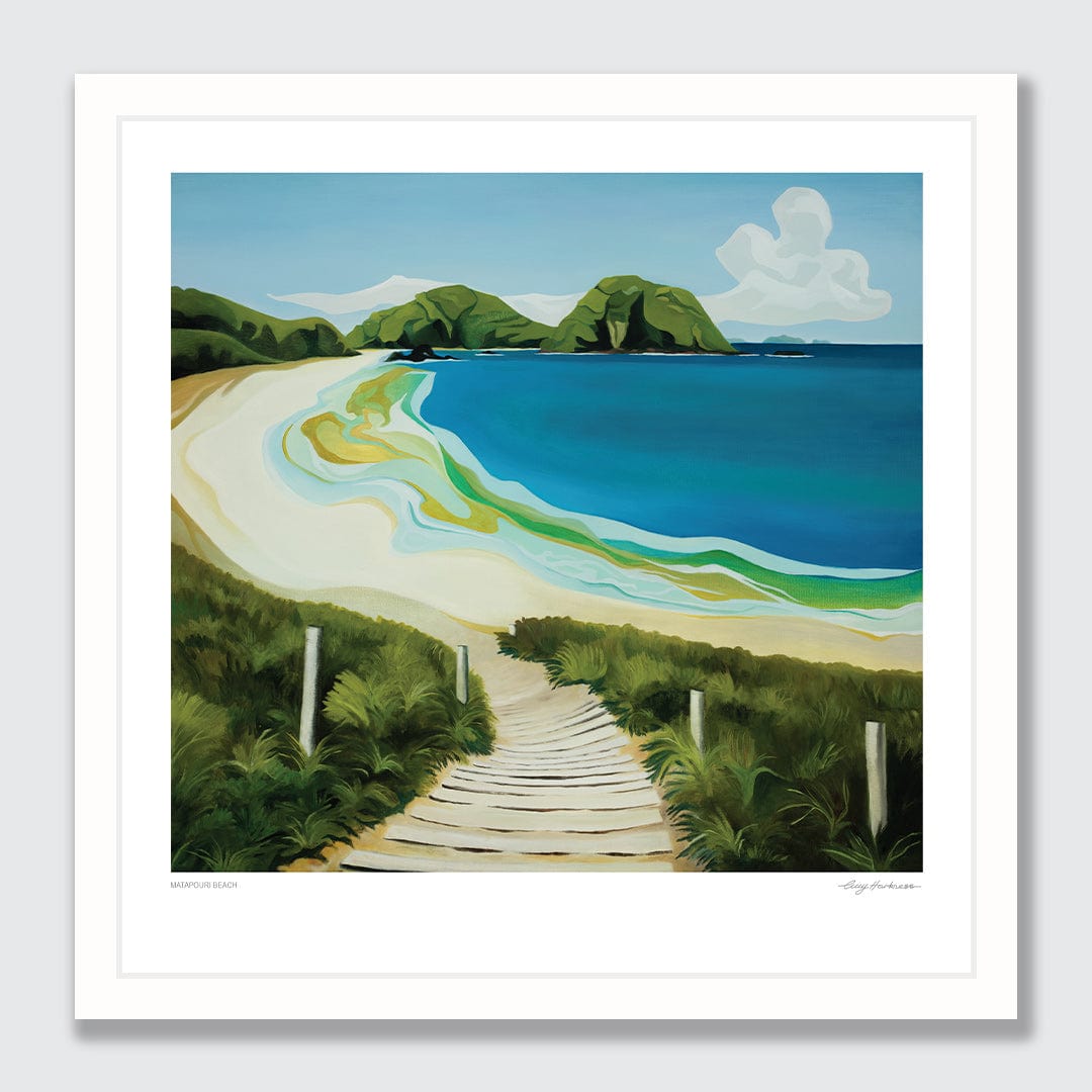 Matapouri Beach Art Print by Guy Harkness