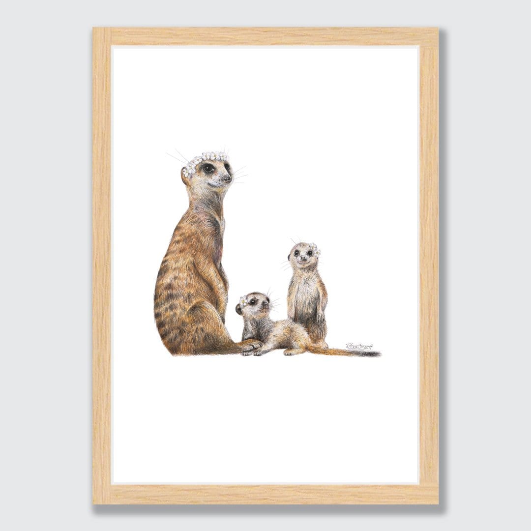 Meerkats Art Print by Olivia Bezett
