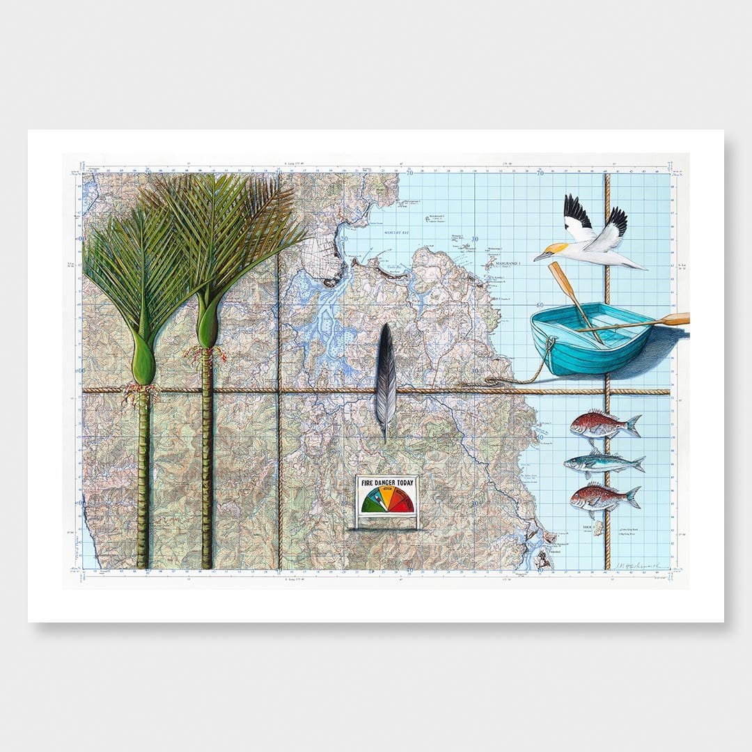 Mercury Bay Art Print by Justine Hawksworth