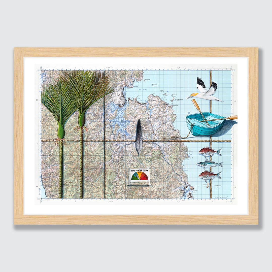 Mercury Bay Art Print by Justine Hawksworth