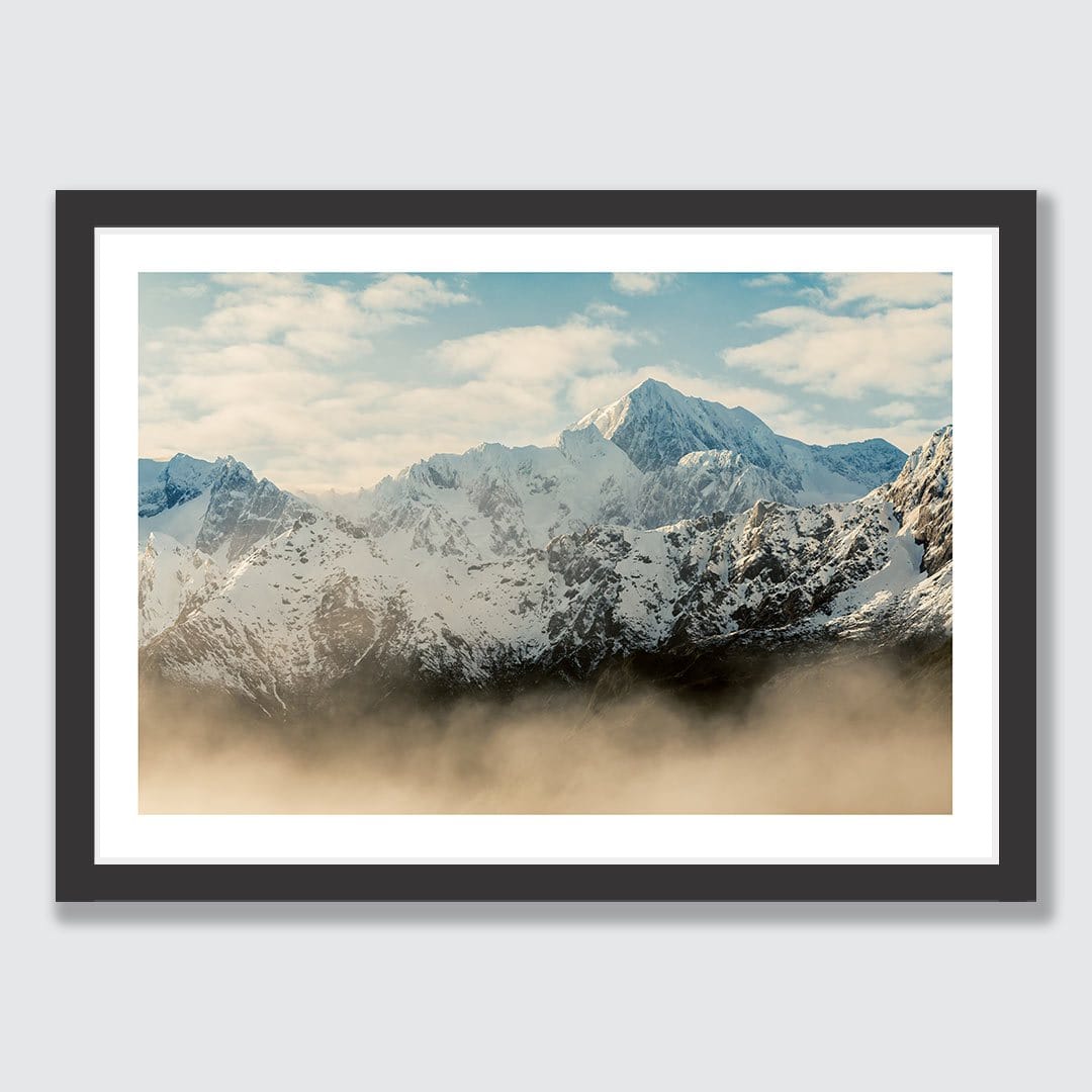 Misty Mt Cook Photographic Print by Mike Mackinven