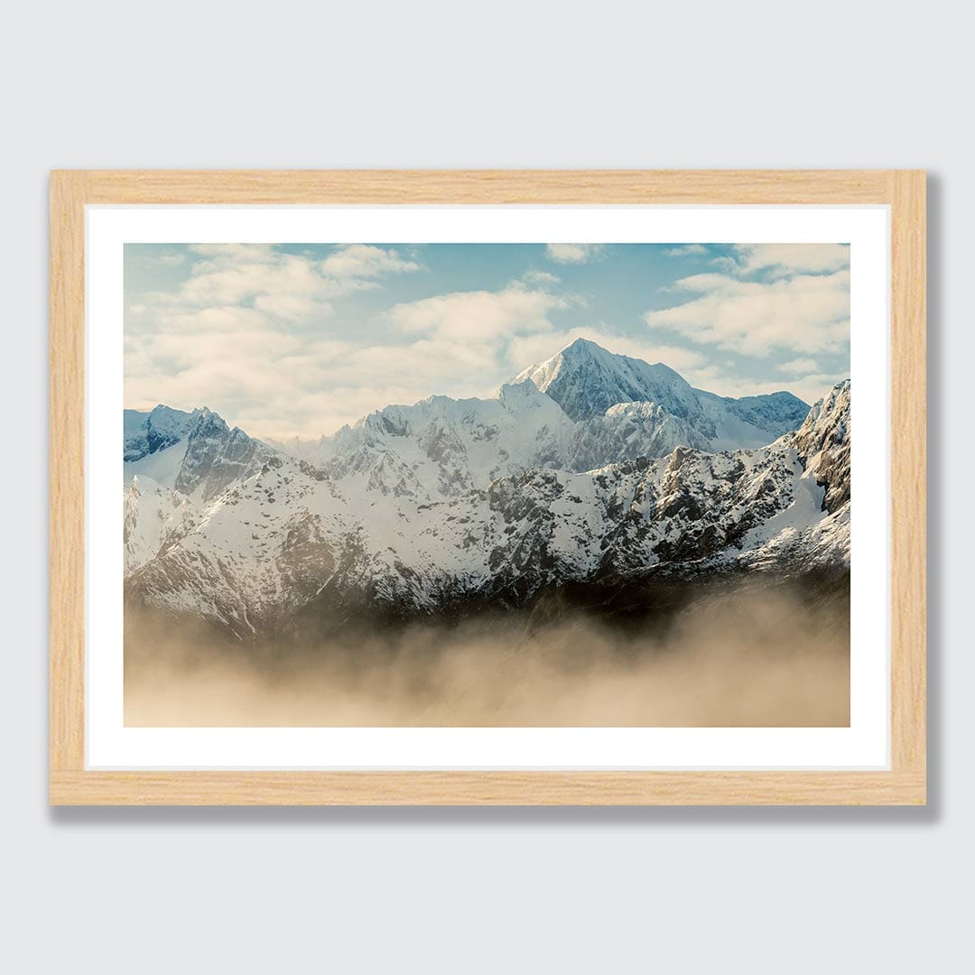 Misty Mt Cook Photographic Print by Mike Mackinven