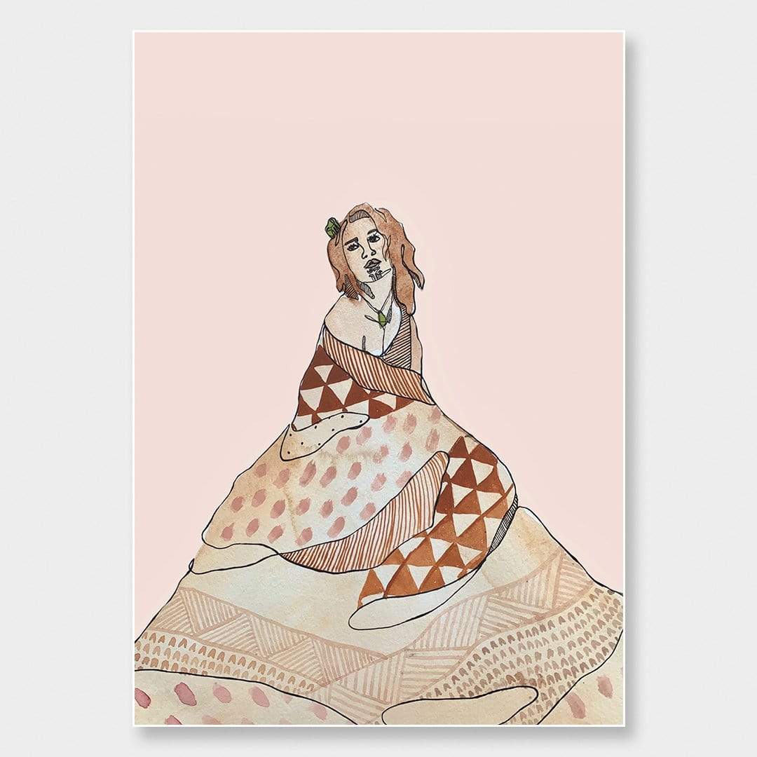 Modern Māori Woman Art Print by Makus Art