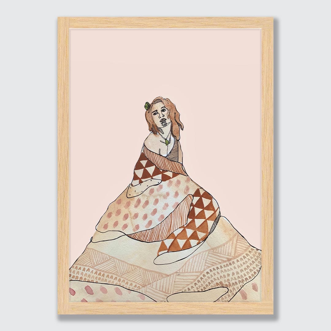 Modern Māori Woman Art Print by Makus Art