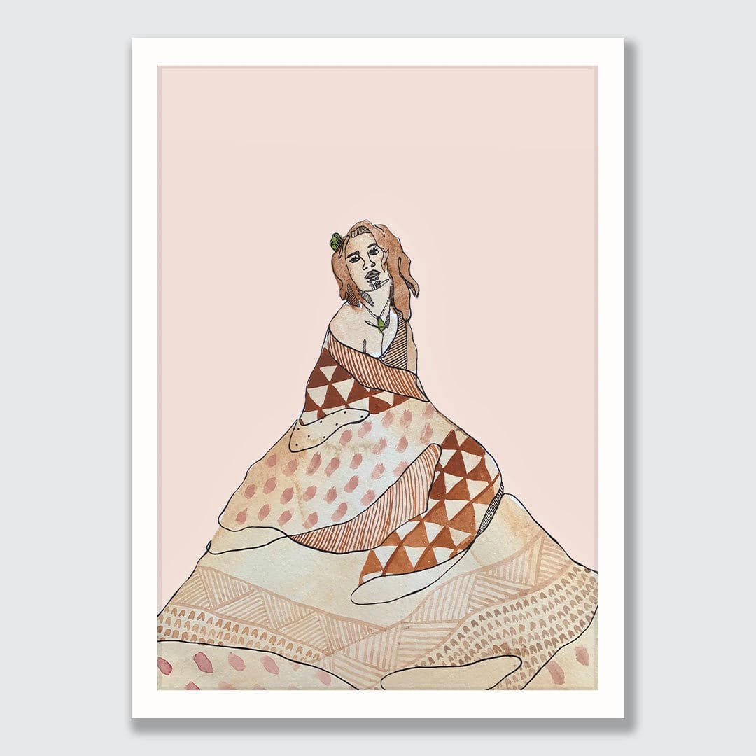 Modern Māori Woman Art Print by Makus Art