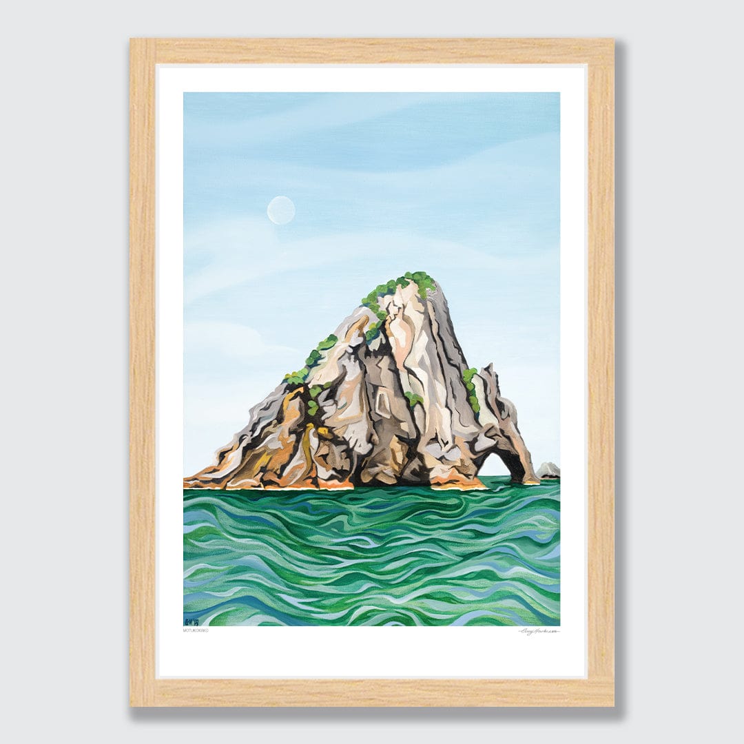 Motukokako - Hole in the Rock Art Print by Guy Harkness