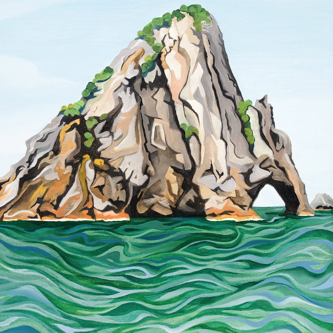 Motukokako - Hole in the Rock Art Print by Guy Harkness