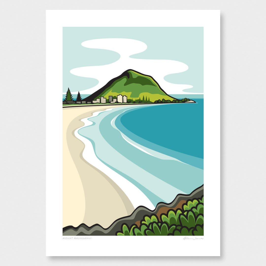Mount Maunganui Art Print by Glenn Jones