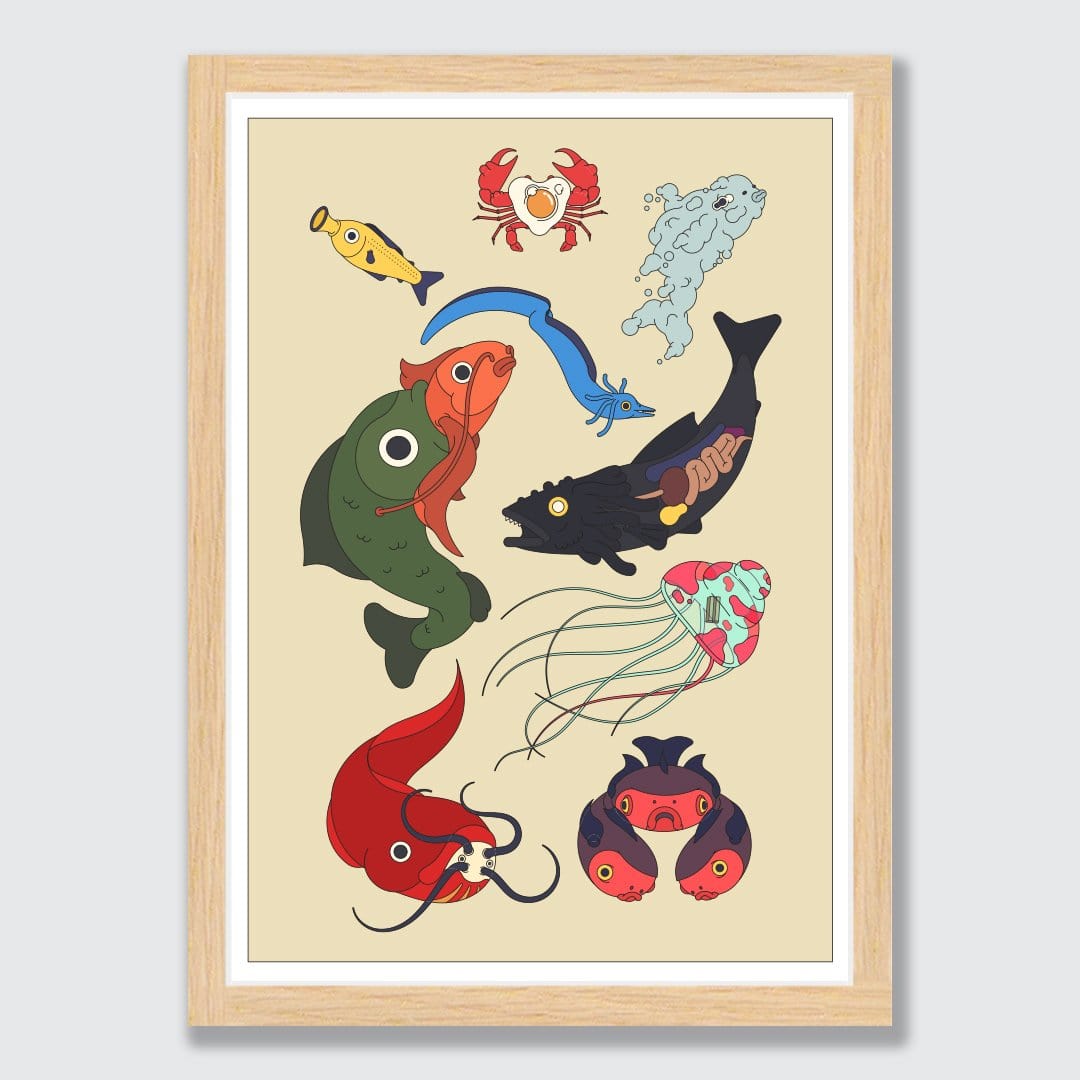 Mystical Fishing Art Print by Emile Holmewood