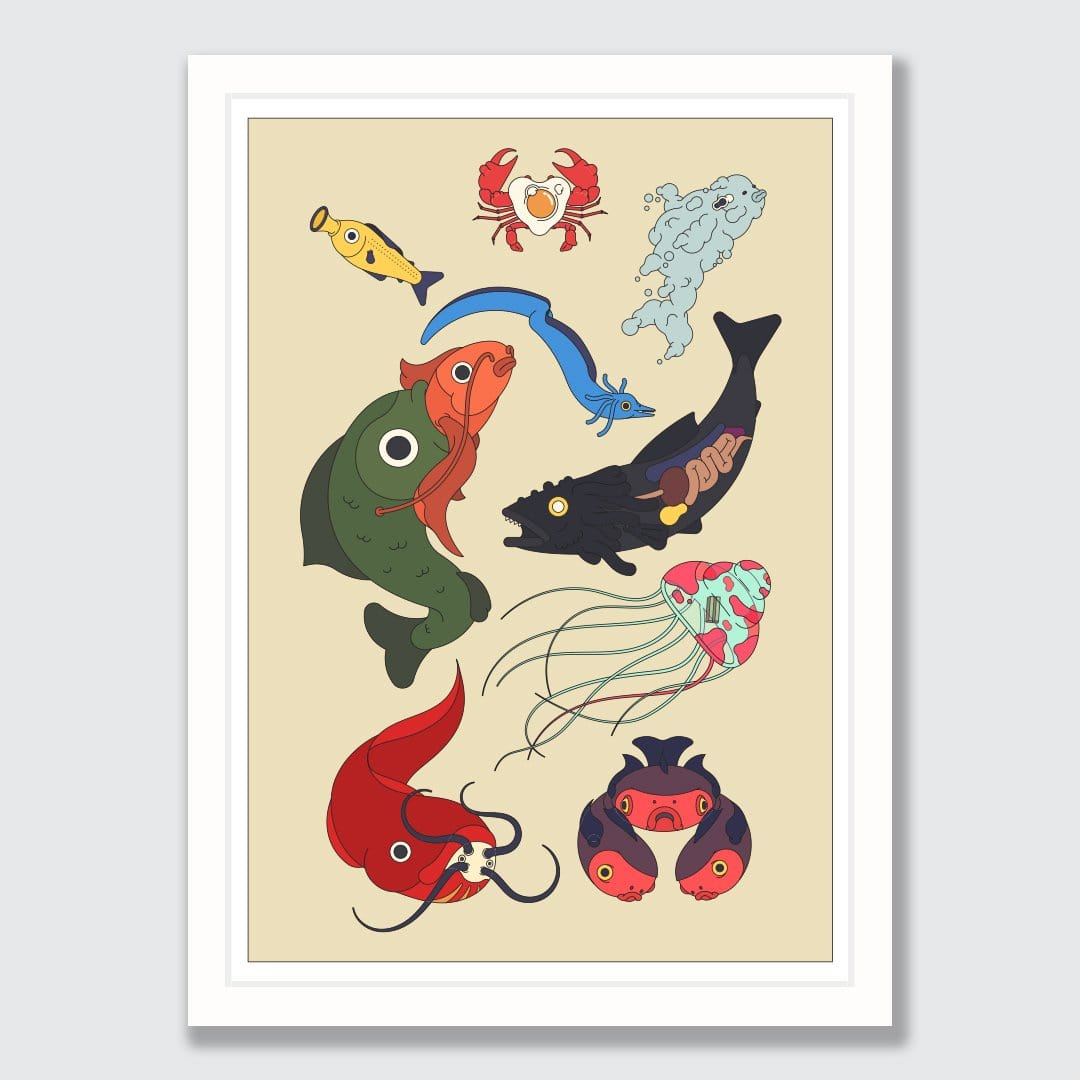 Mystical Fishing Art Print by Emile Holmewood
