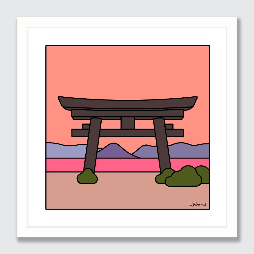 Naoshima Sunset Art Print by Emile Holmewood
