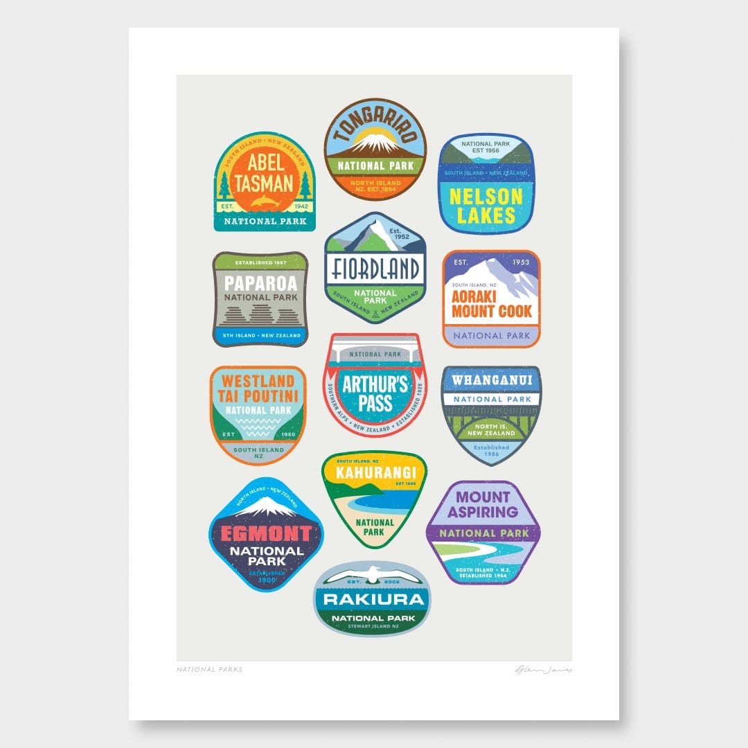 National Parks Art Print by Glenn Jones