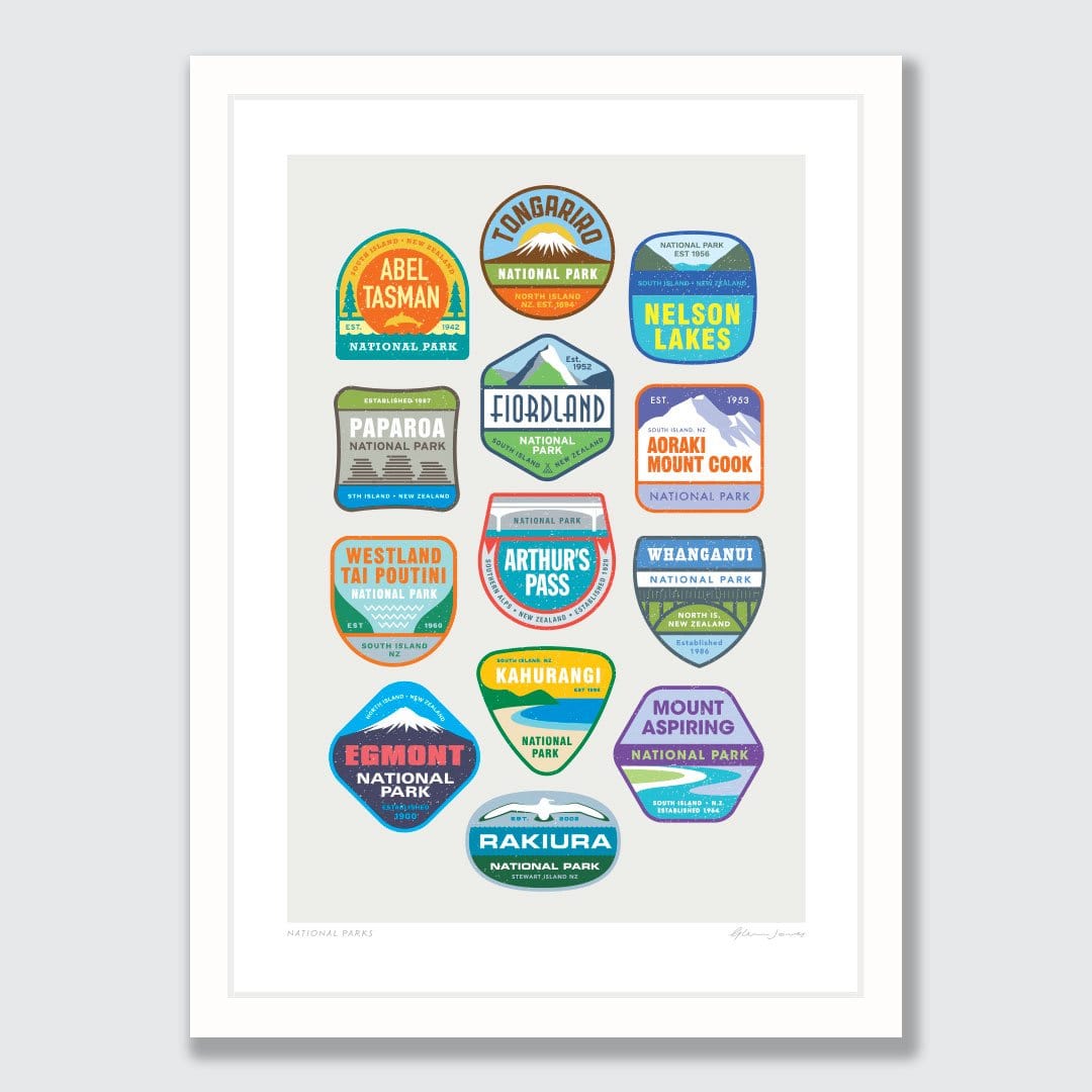 National Parks Art Print by Glenn Jones