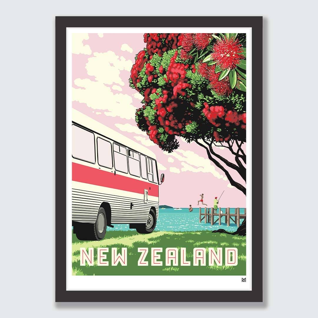 New Zealand Bus Art Print by Ross Murray