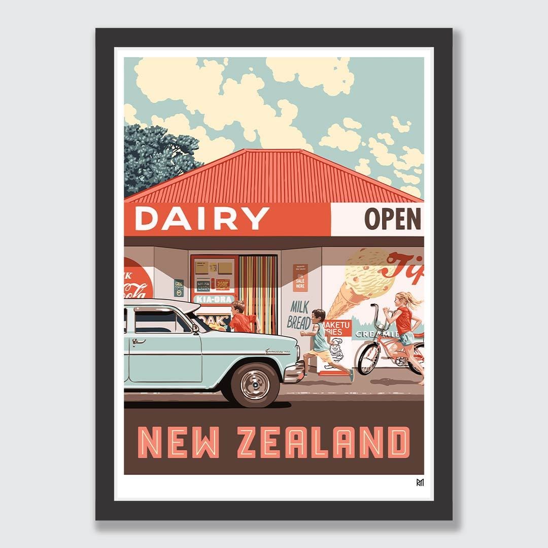 New Zealand Dairy Art Print by Ross Murray