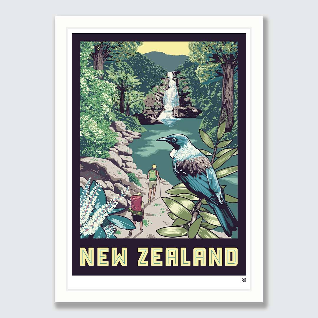 New Zealand Tui Art Print by Ross Murray