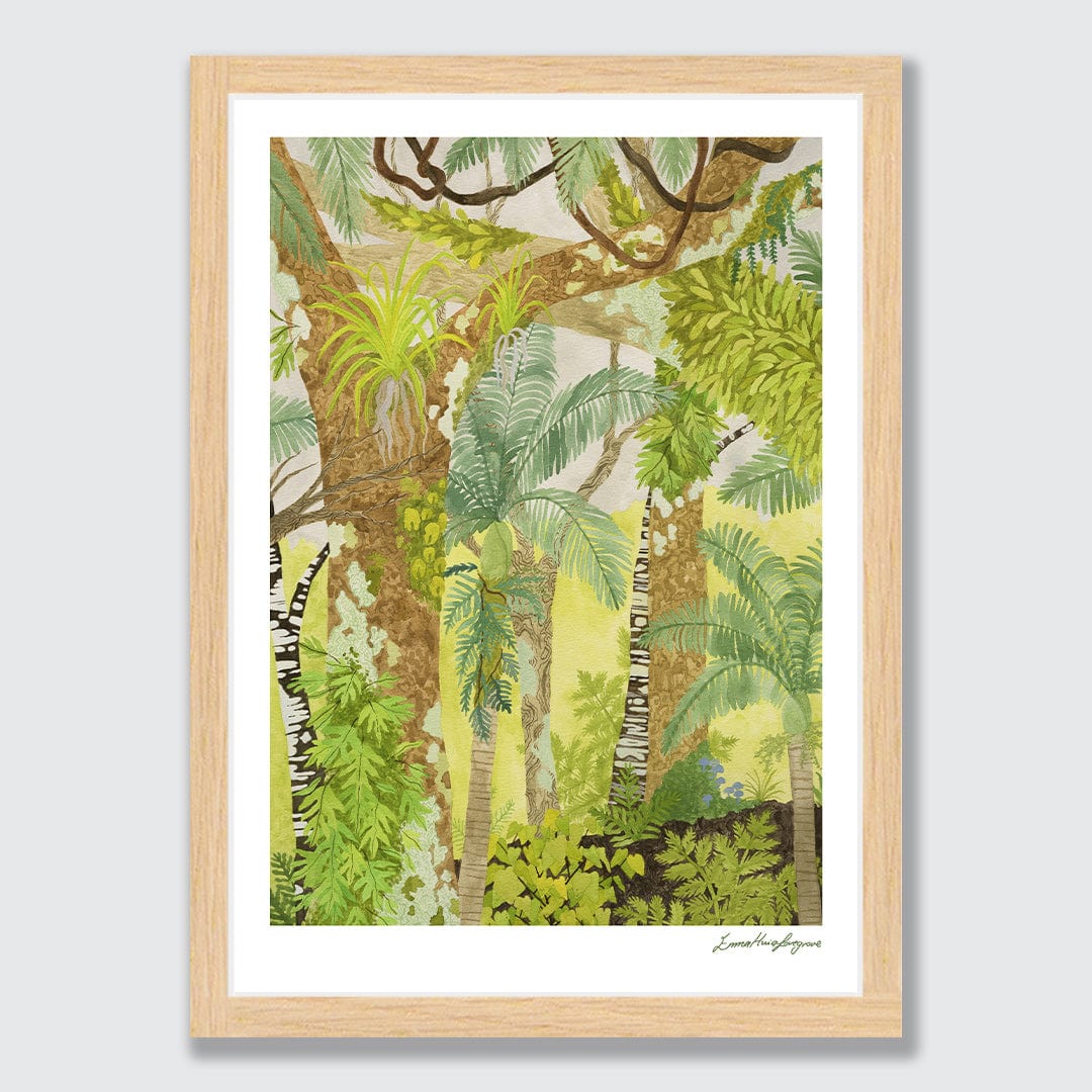 Nikau Grove Art Print by Emma Huia Lovegrove