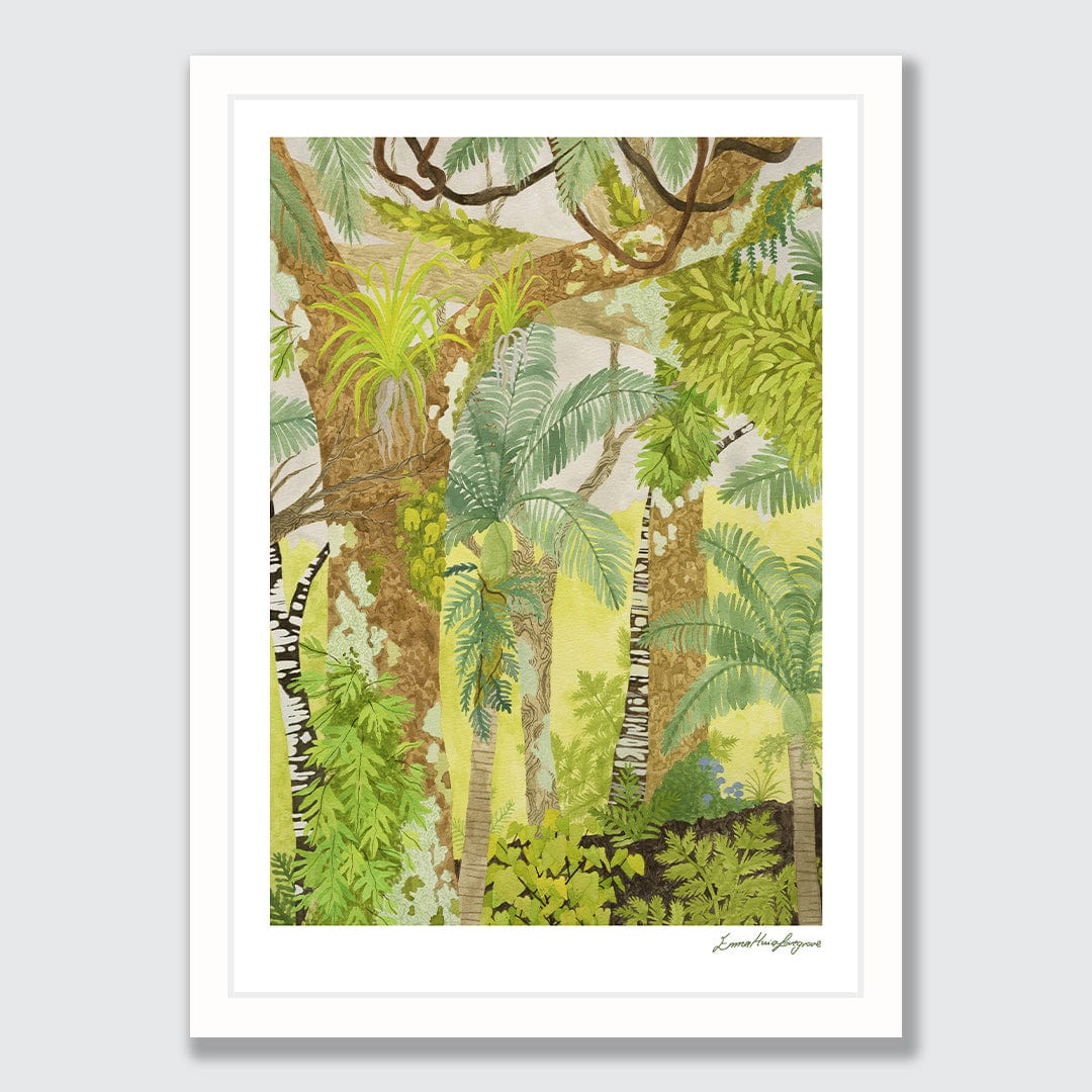 Nikau Grove Art Print by Emma Huia Lovegrove