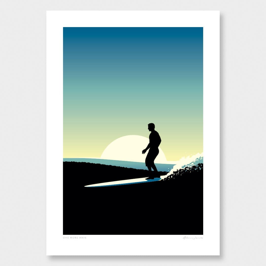 One More Wave Art Print by Glenn Jones