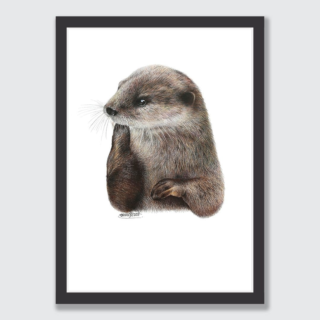 Otter Art Print by Olivia Bezett