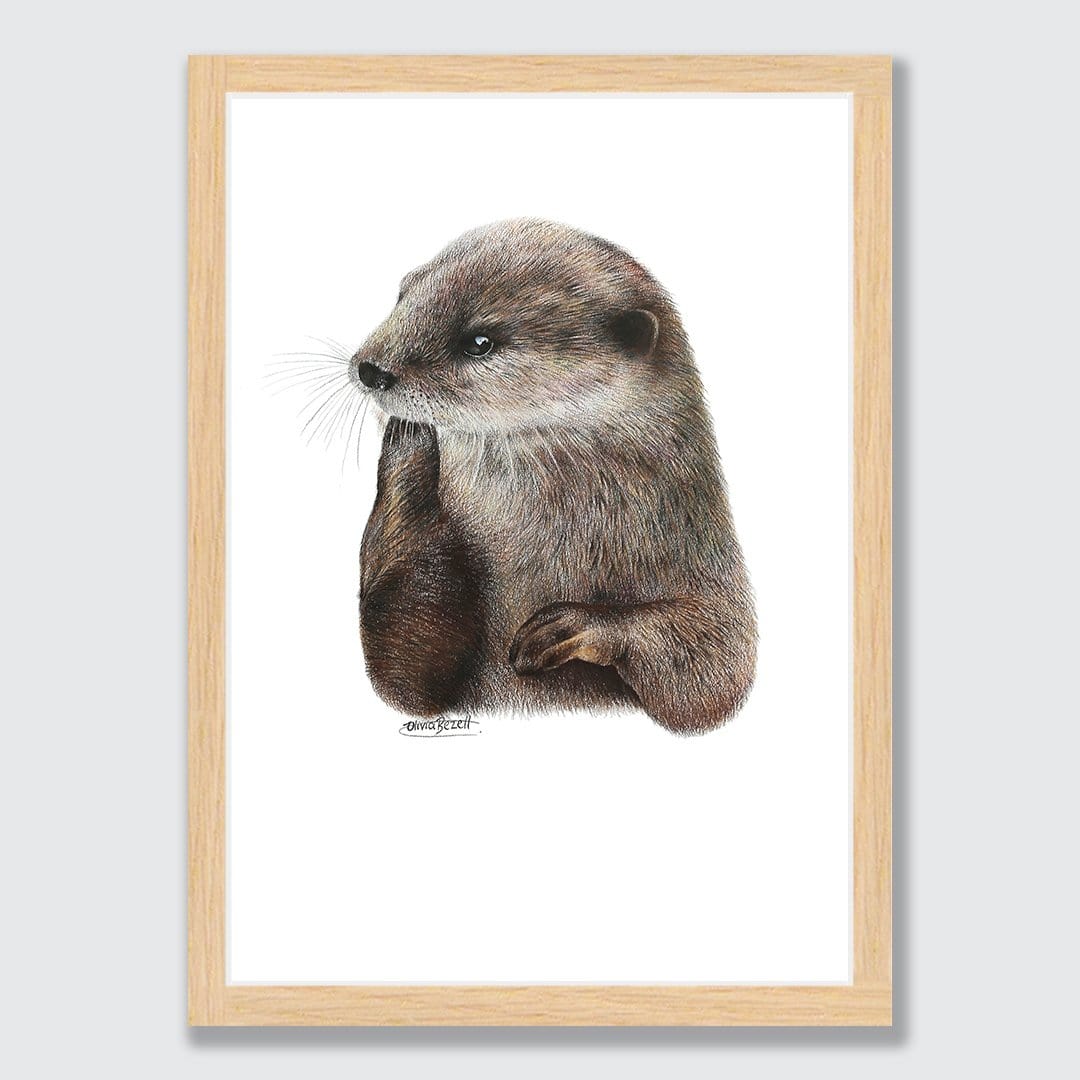 Otter Art Print by Olivia Bezett