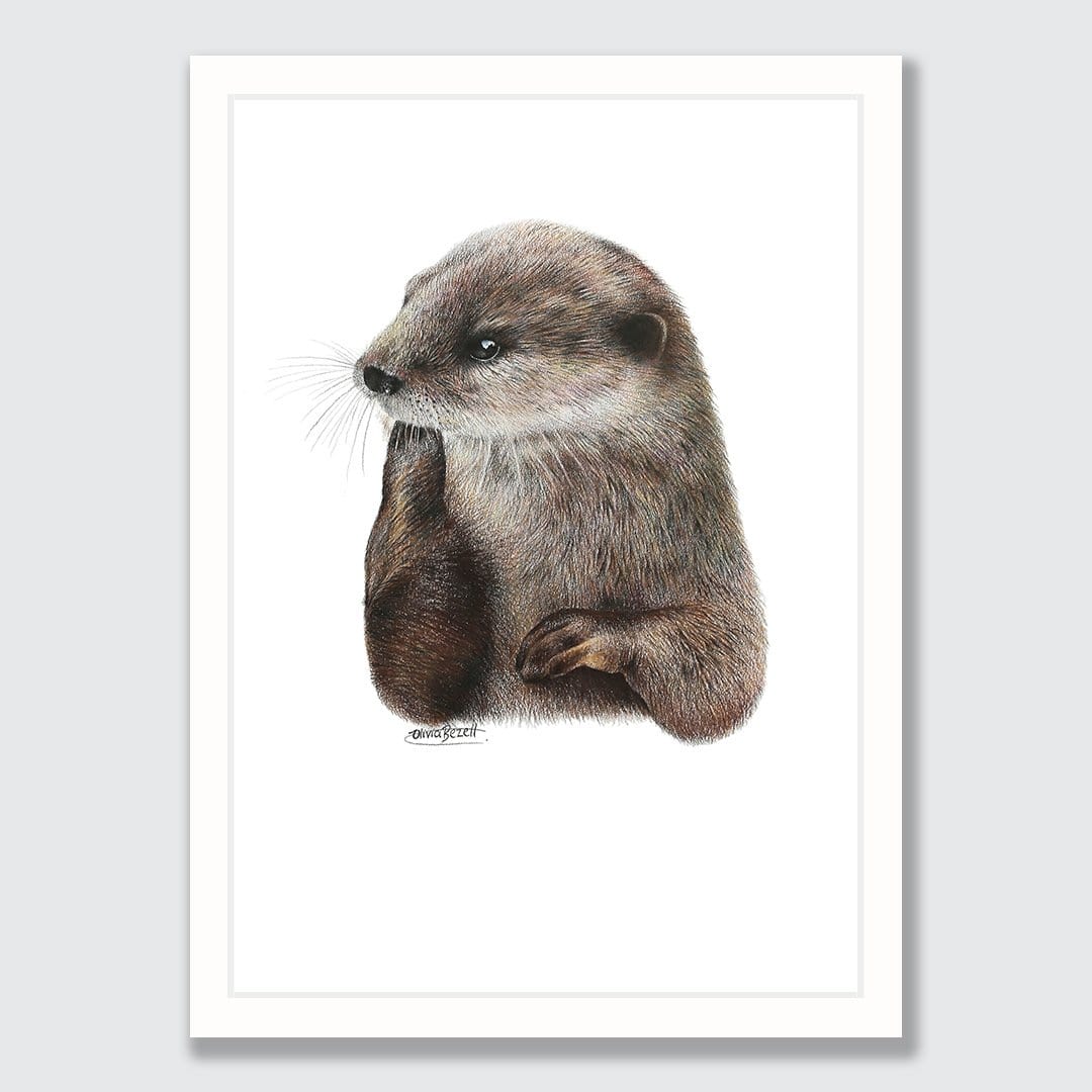 Otter Art Print by Olivia Bezett
