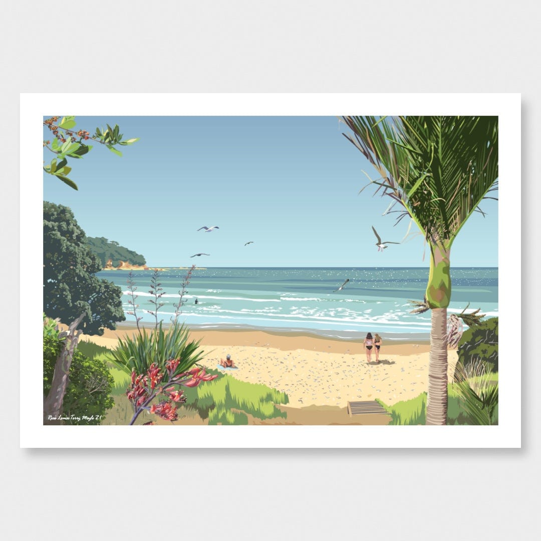 Perfect Morning at the Beach Art Print by Contour Creative Studio