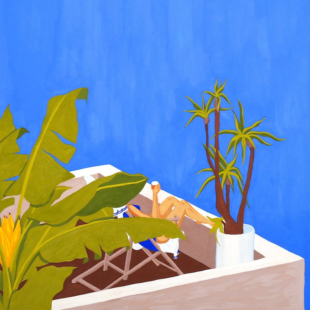 Permanent Vacation Art Print by Grace Popplewell