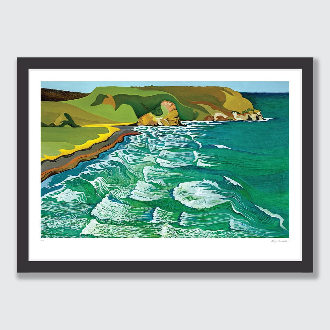 Piha Art Print by Guy Harkness