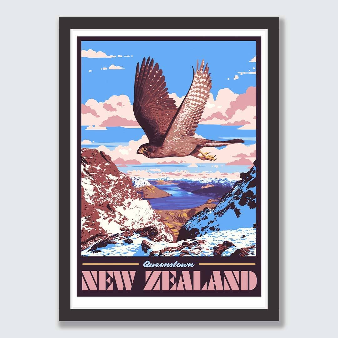 Queenstown Art Print (Vintage Travel Series) by Ross Murray