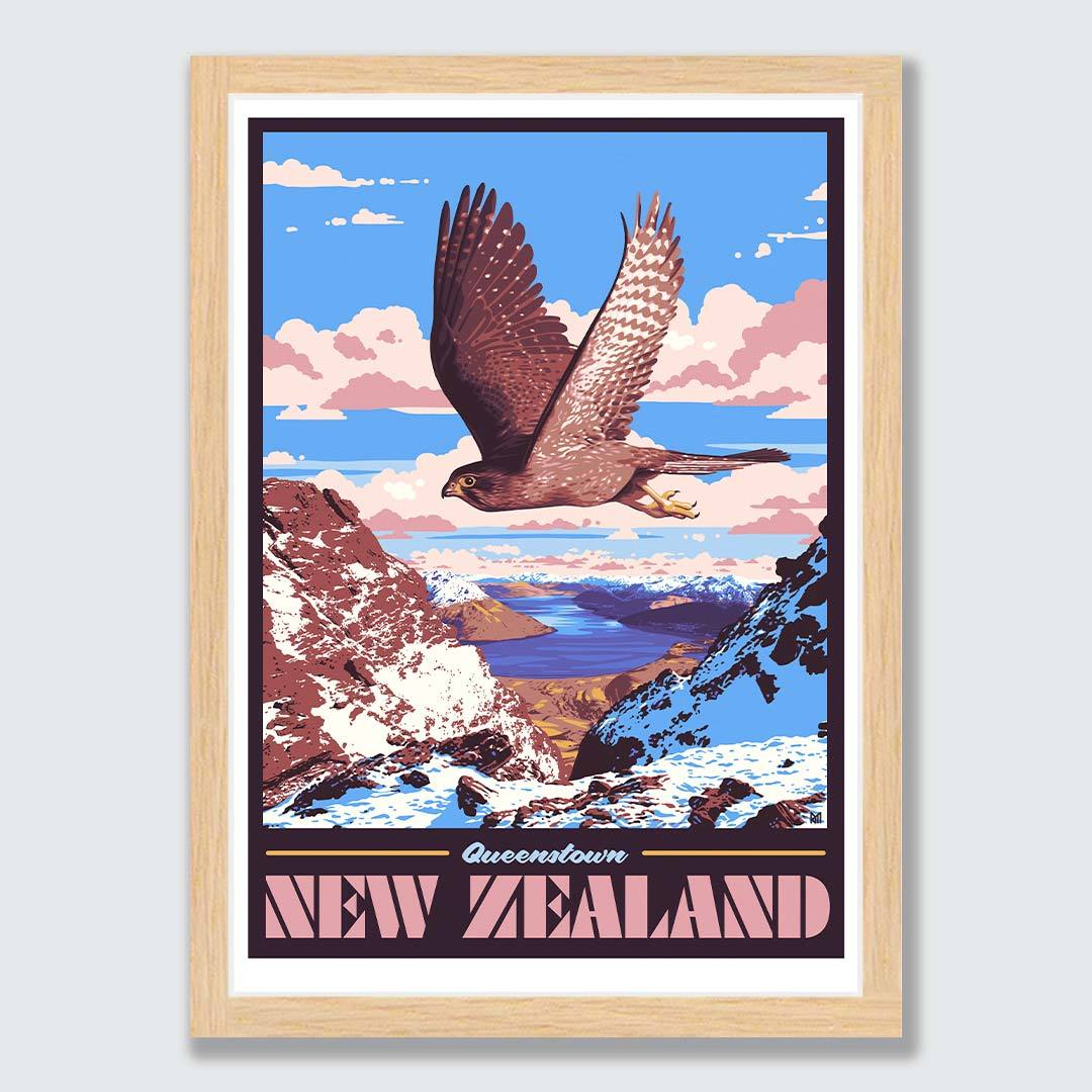 Queenstown Art Print (Vintage Travel Series) by Ross Murray
