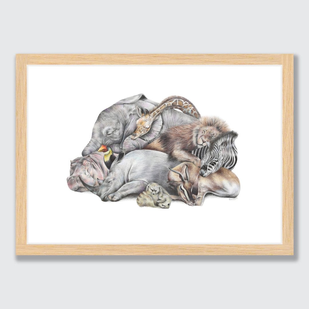 Safari Sleepers Art Print by Olivia Bezett