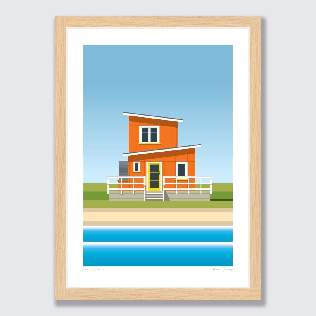 Seaview Bach Art Print by Glenn Jones