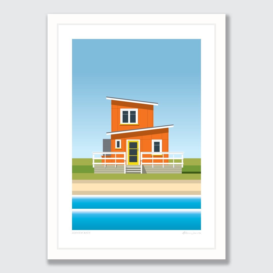 Seaview Bach Art Print by Glenn Jones