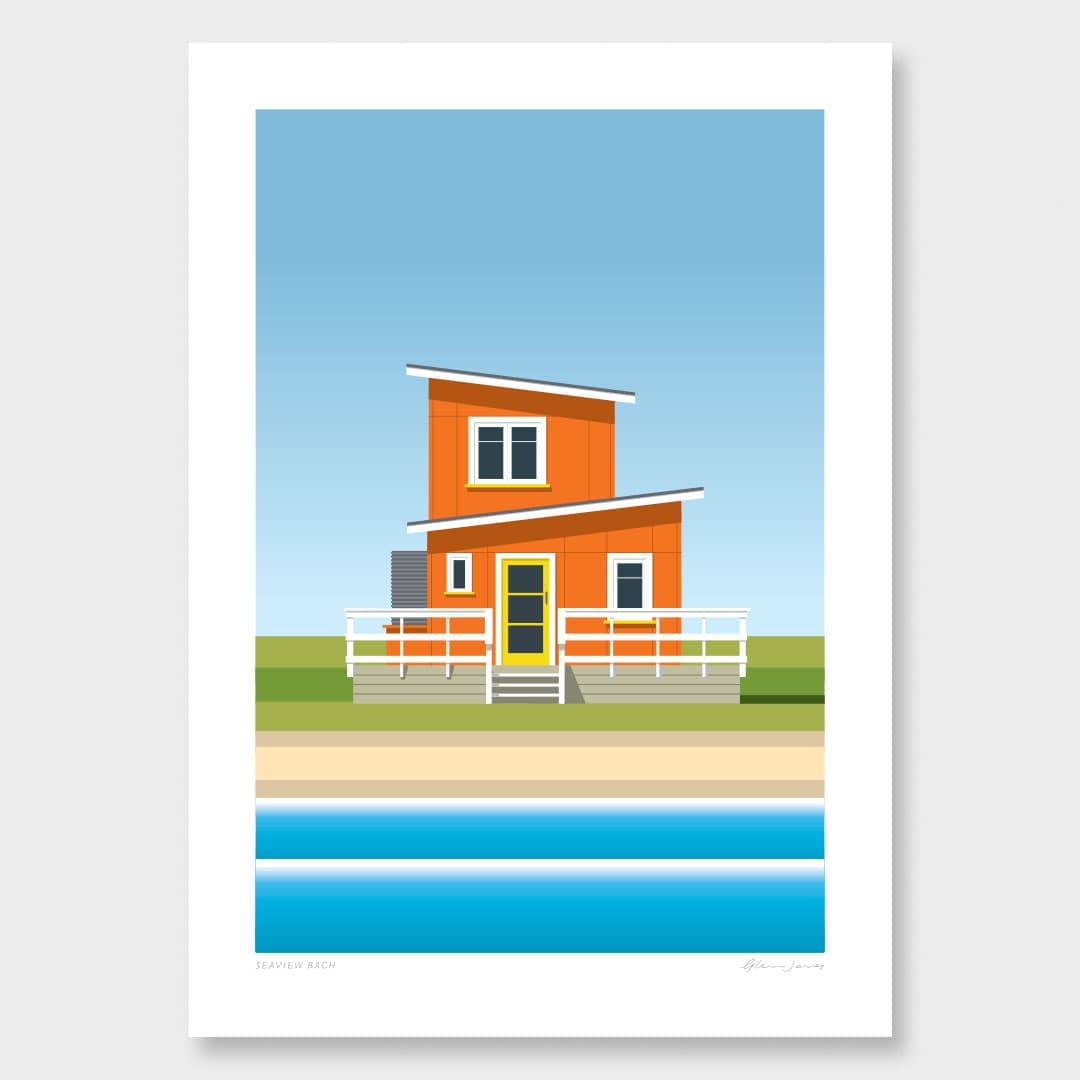 Seaview Bach Art Print by Glenn Jones