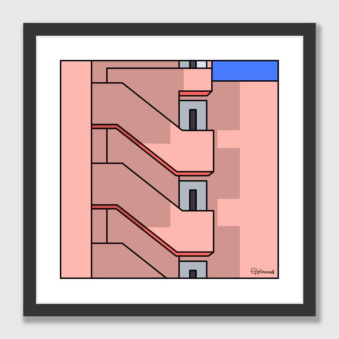 Setagaya Stairway Art Print by Emile Holmewood