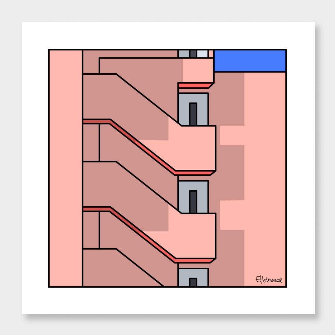 Setagaya Stairway Art Print by Emile Holmewood
