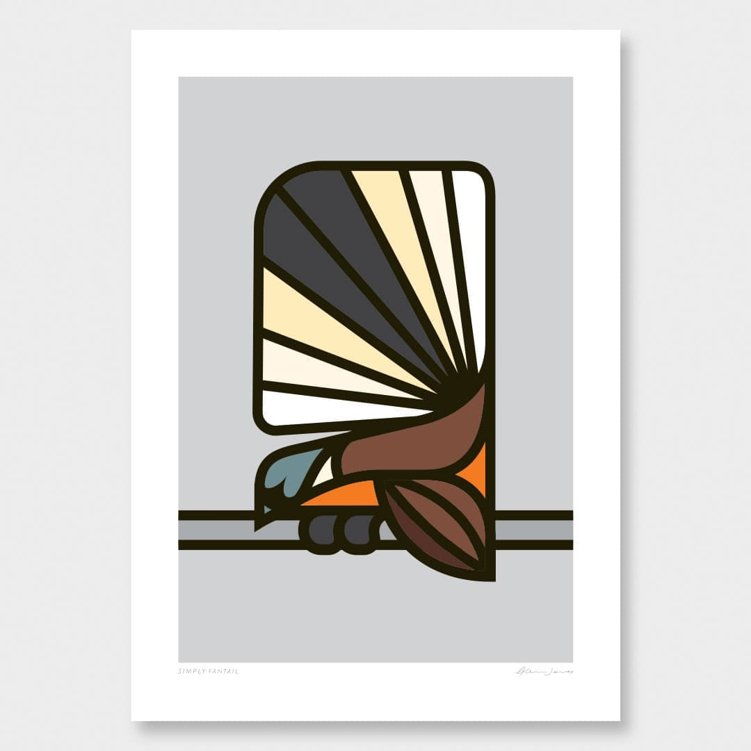 Simply Fantail Art Print by Glenn Jones