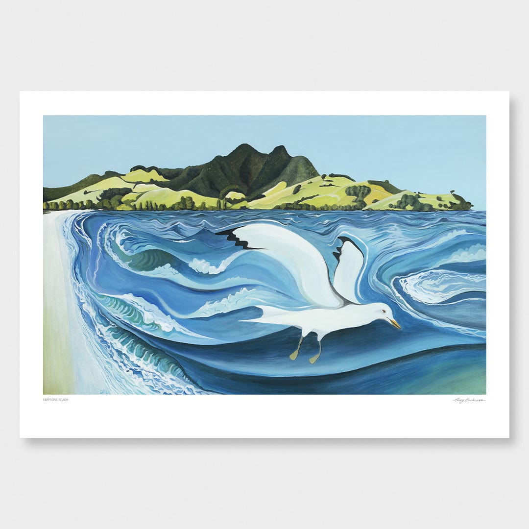 Simpsons Beach Art Print by Guy Harkness