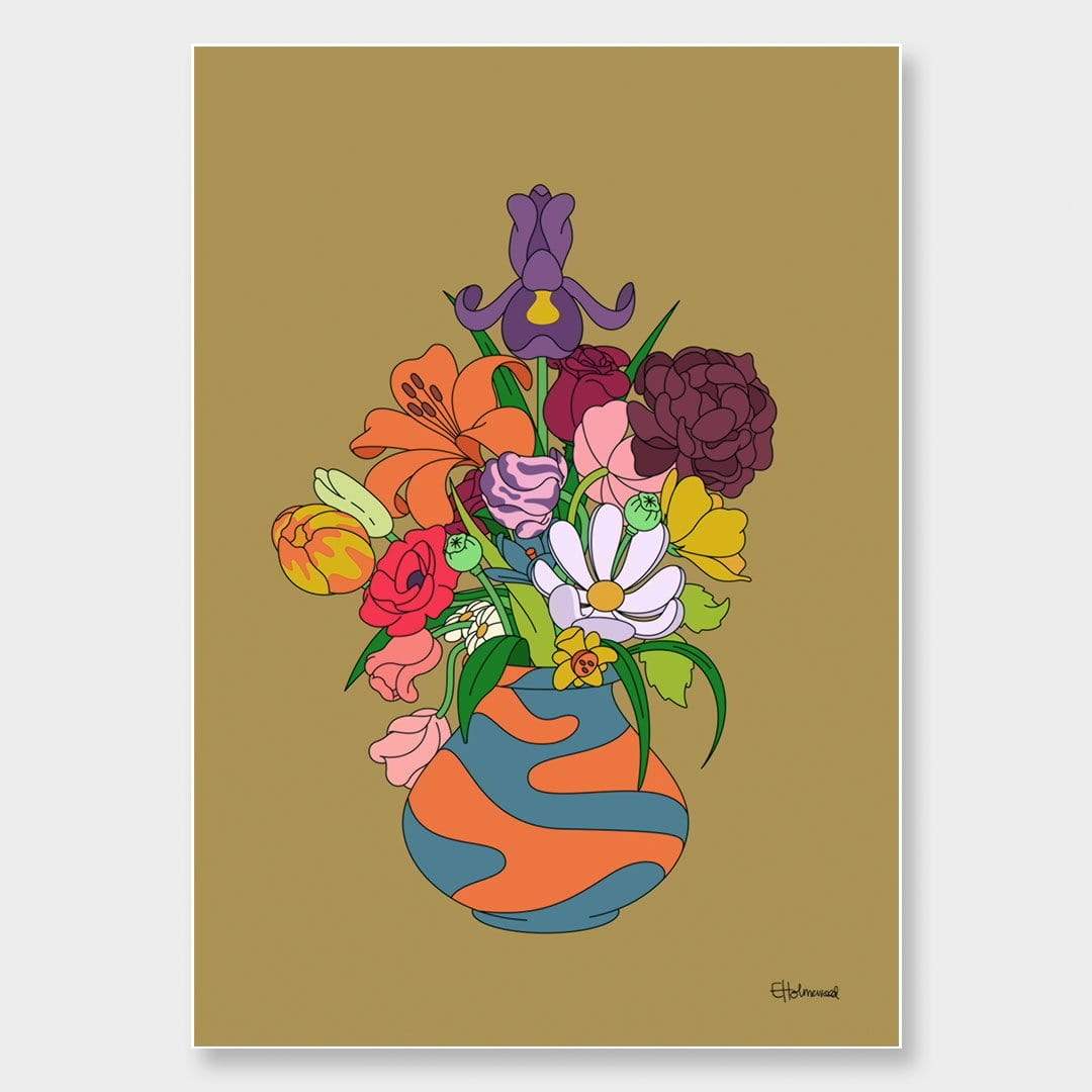 Srsly Flowers Art Print by Emile Holmewood