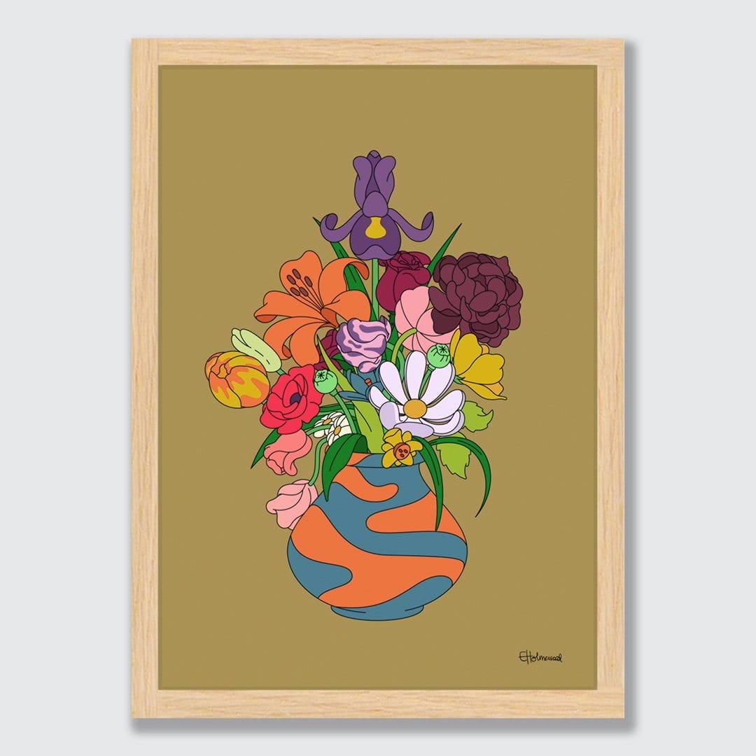 Srsly Flowers Art Print by Emile Holmewood